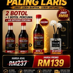 PAKEJ LARIS 2 BOTOL PERCUMA 1 BOTOL + PERCUMA 1 BOTOL AIR DIFFUSSER